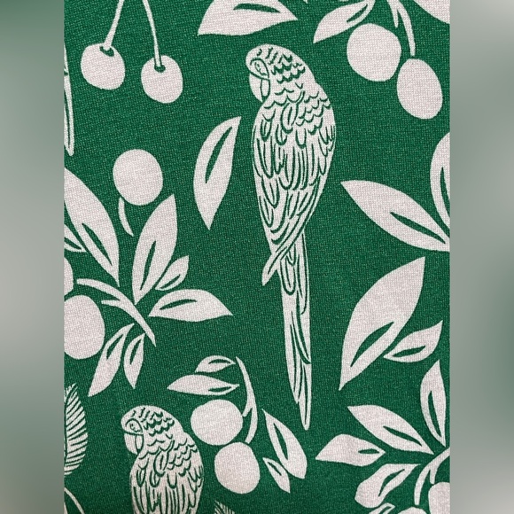 Boden Paloma Maxi Dress Green Parrot V Neck Smocked Waist Resort Coastal Size 4L - Picture 7 of 10